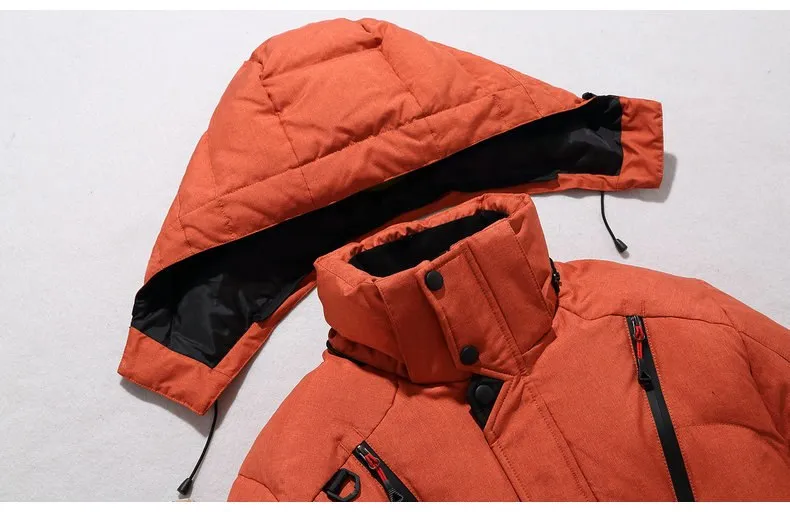Men's Winter Warm Thick Zipped Hooded Parka