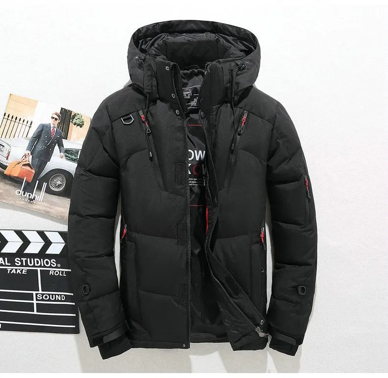 Men's Winter Warm Thick Zipped Hooded Parka