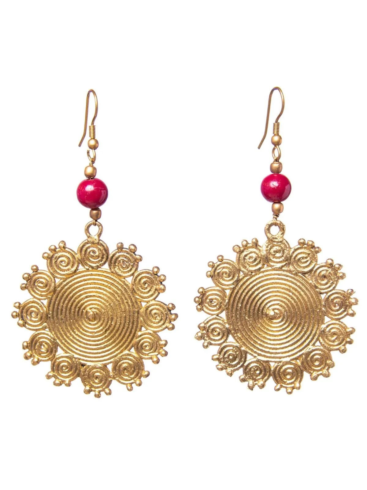 Miharu Geometric Circular Hook Earrings