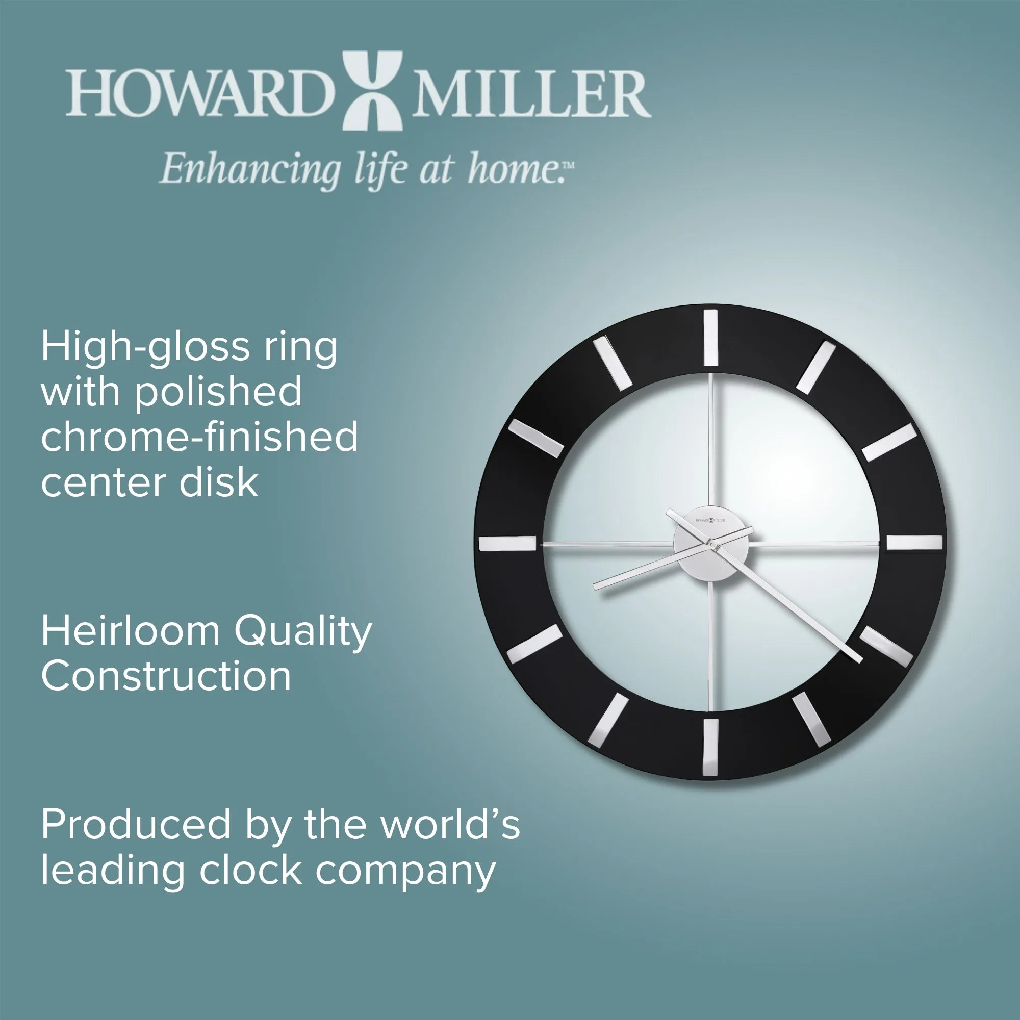 Onyx Quartz Wall Clock 76cm