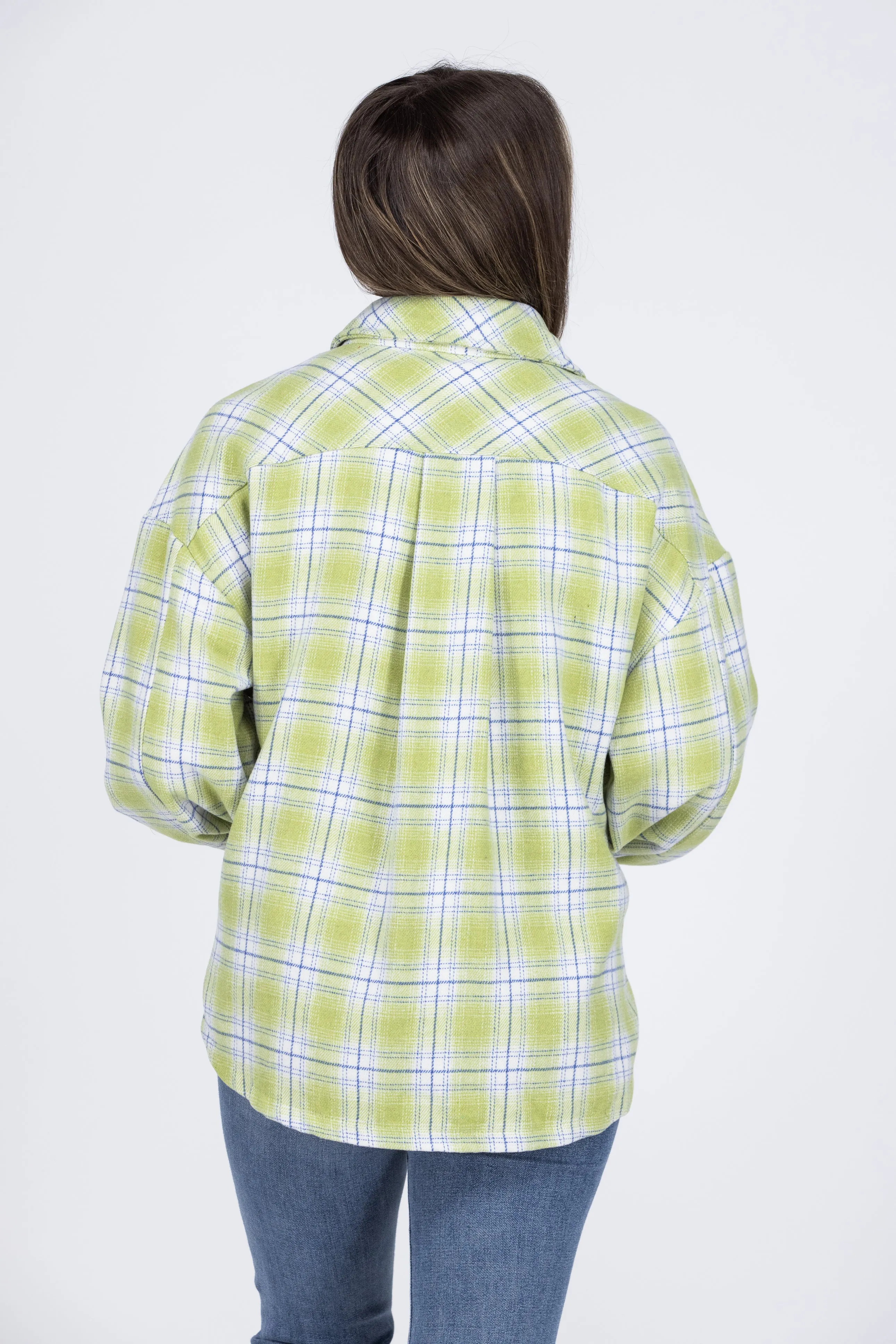Outside Looking Pretty Plaid Shacket * Final Sale*