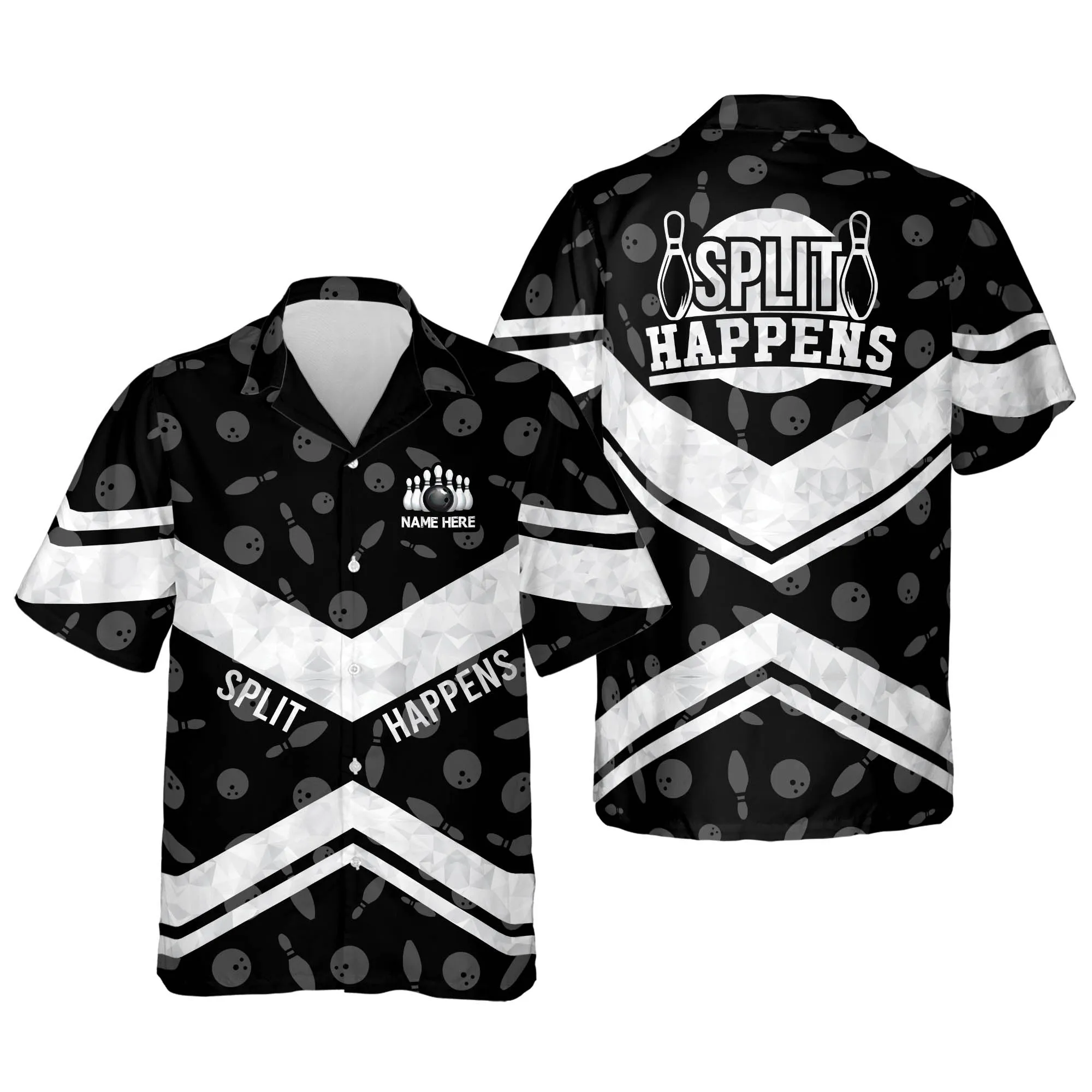 Split Happens bowling  Hawaiian Shirt for men and women, Summer gift for Bowling team shirt