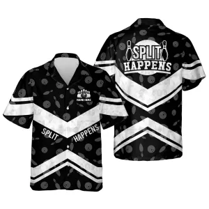 Split Happens bowling  Hawaiian Shirt for men and women, Summer gift for Bowling team shirt