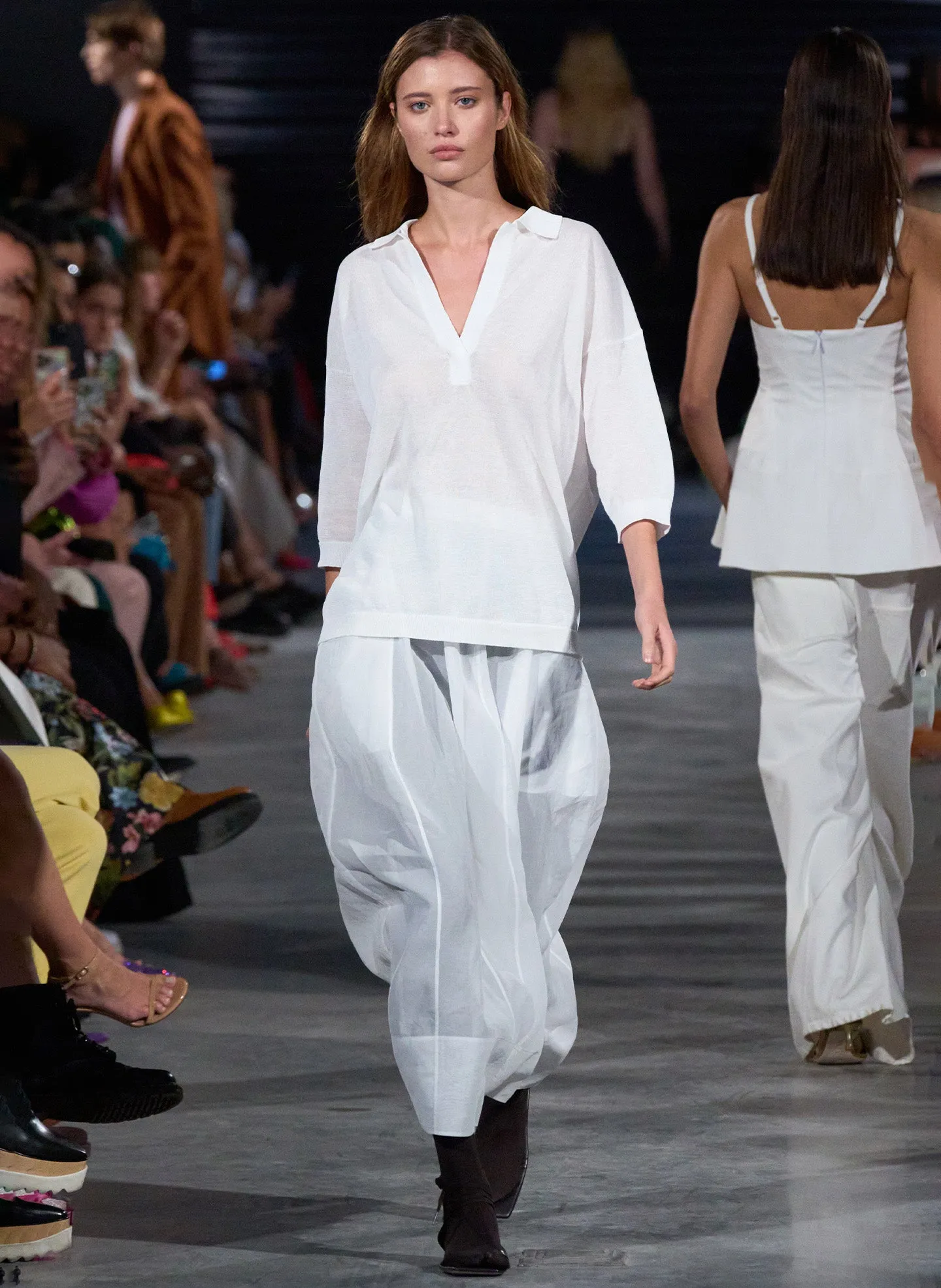 Starch Cotton Organza Lantern Skirt