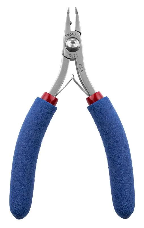 Tronex 5071 SMT Sub-Mini Small Razor-Flush Carbon Steel Fine Tip Cutter with Longer Standard Handles, 4.7" OAL
