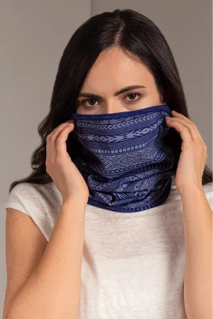 Unfreeze Scarf Cotton Color Blue & White