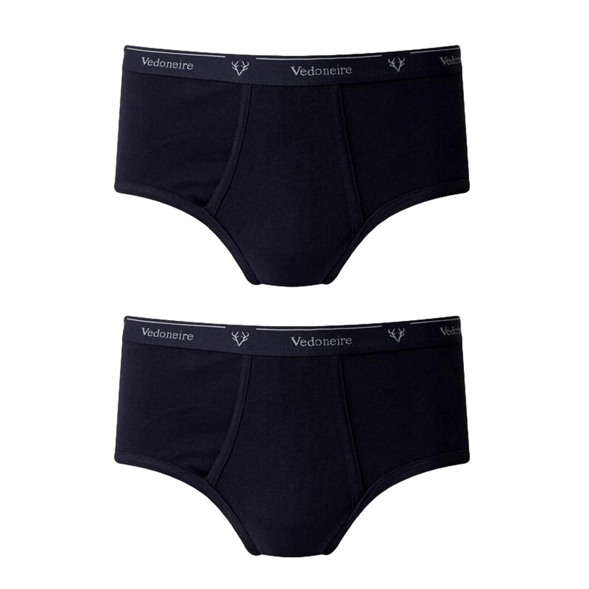 Vedoneire Classic Fly Front Briefs 2 Pack - Navy