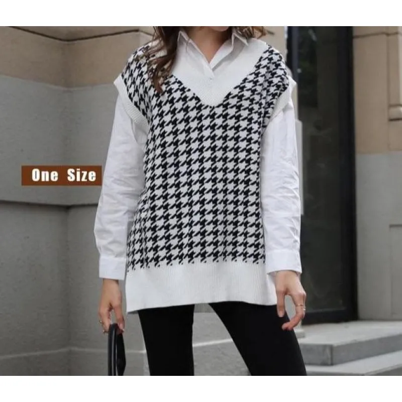 Women's Geometric Knitted Sweater