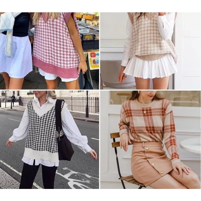 Women's Geometric Knitted Sweater