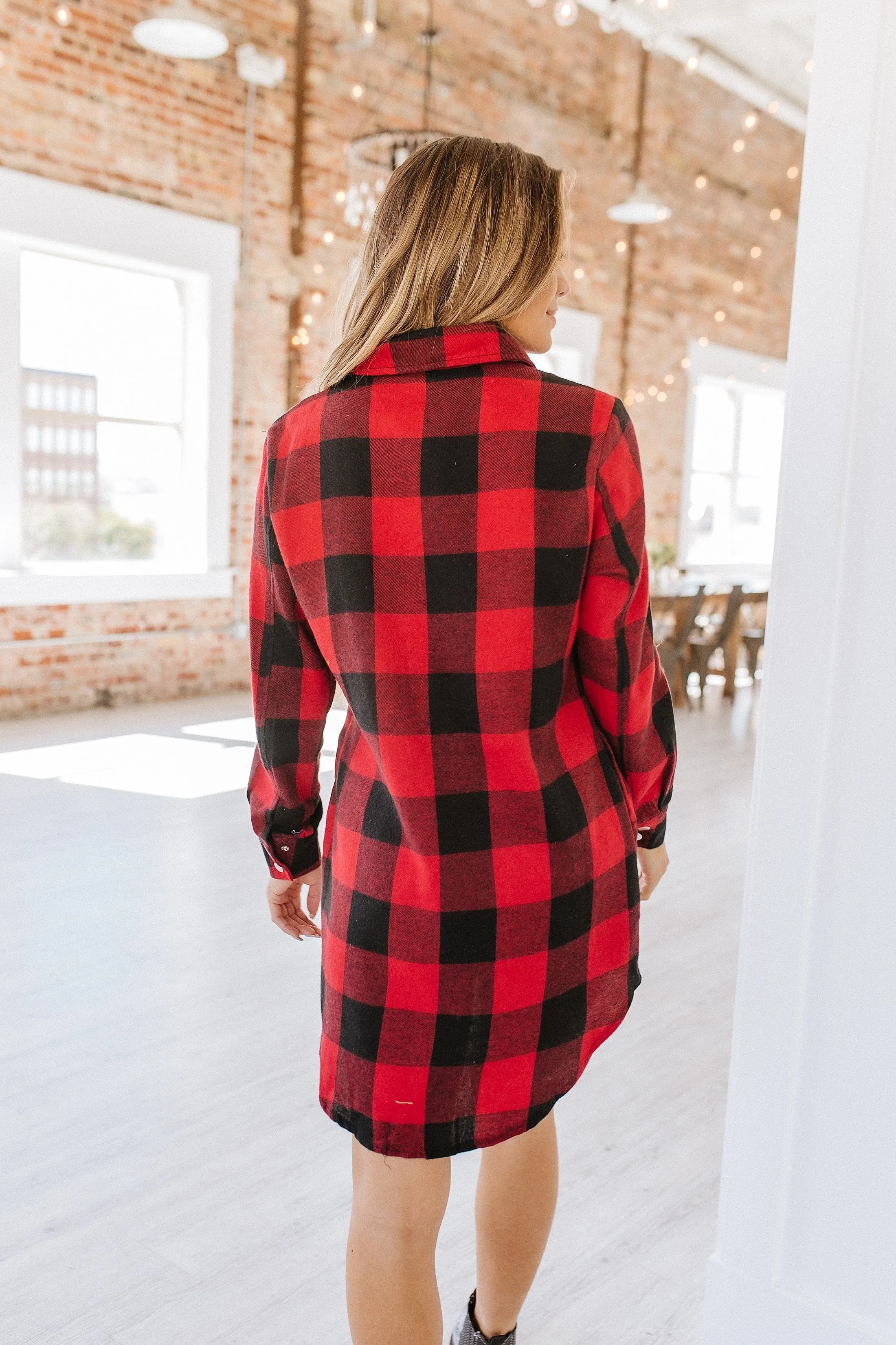 Yule Plaid Button Down Shacket | S-2XL